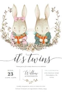 VintageRabbit_TwinsShower_Invitation_4x6: 1390392477