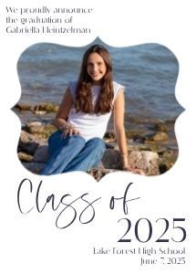 Graduation Announcement Quatrefoil 5x7: Graduation Announcement Quatrefoil