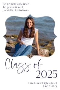 Graduation Announcement Quatrefoil 4x6: Graduation Announcement Quatrefoil