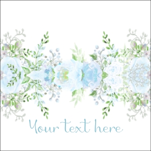 FCC904 Light Blue Floral Table Tents / Place Cards: FCC904 Light Blue Floral Table Tents / Place Cards