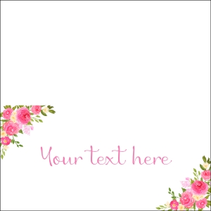 FCC912 Pink floral swag Table tents place cards: FCC912 Pink Floral Table Tent Place Cards