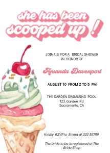 Scooped up Bridal Shower design preview