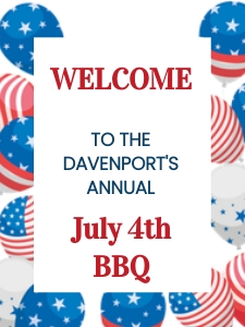 4th July party sign design preview