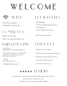 Retro Elegant AirBnB Welcome design preview