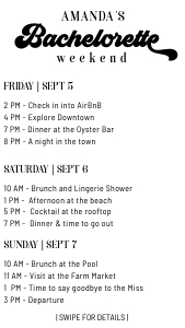 retro bachelorette weekend design preview