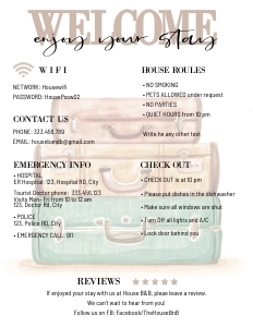 Vintage Luggages AirBNB welcome sign design preview