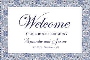 Pink tiles roce ceremony design preview