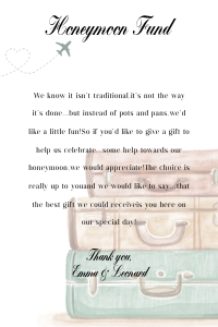 Honeymoon fund luggages design preview