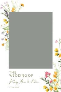 Wildflowers wedding Photo booth design preview