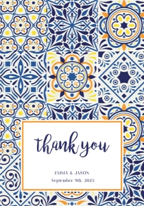portuguese tiles thank you design preview