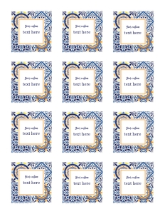 Avery 22806 orange tiles labels design preview