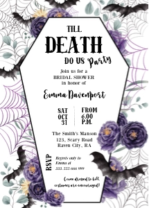 halloween bridal shower invitation design preview