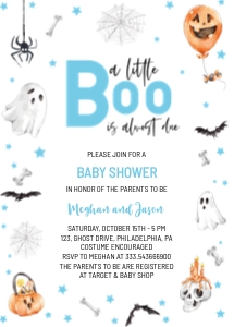 boo boy Halloween Baby Shower design preview