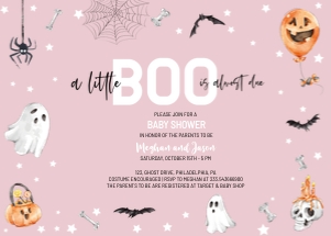 Little Boo pink girl horizontal design preview