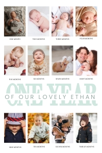 1 year milestone 24x36: 1st Year Milestone Board