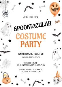 Spooktacular costume party halloween design preview