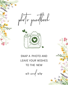 Wildflowers photo guestbook design preview