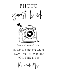 Photo Guest Book Sign design preview