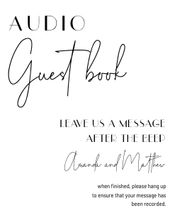 Audio guest book sign wedding design preview