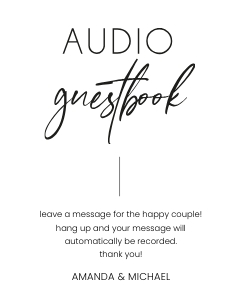 Audio Guestbook 2 sign design preview
