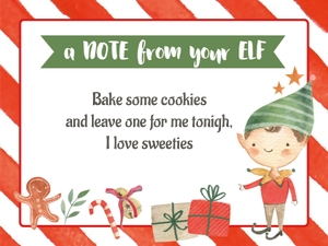 Elf Note cards design preview