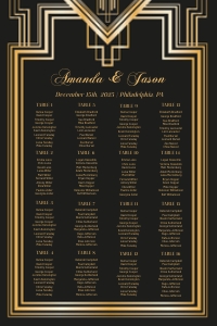 Gatsby Art Deco Seating Chart design preview