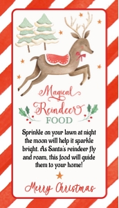 Magical Reindeer Food tag design preview