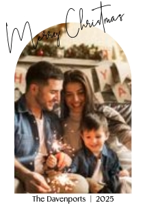 Photo Christmas Card Arch design preview