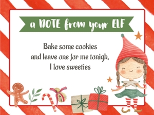 Girl Elf Note Cards: Girl Elf Note Card