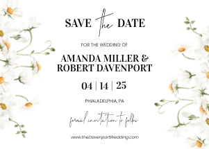 Daisy w01 save the date horizontal design preview