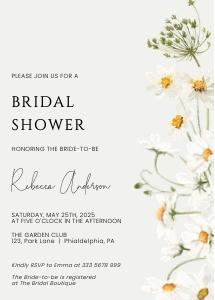 Daisy Bridal Shower Photo W01 design preview