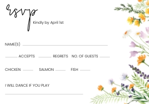 wildflowers rsvp card design preview