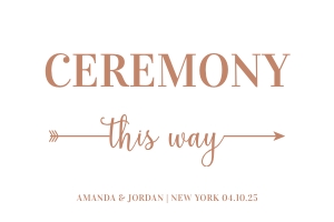 wedding arrow this way sign design preview