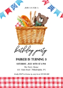 picnic birthday design preview