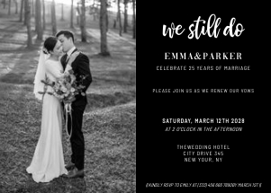 Landscape wedding anniversary invitation design preview