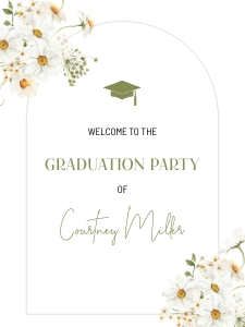 Welcome Graduation Daisy Wildflower w01 design preview