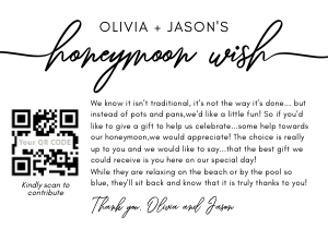Honeymoon wish design preview