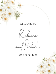 Daisy wedding welcome sign: Daisy wedding welcome sign W01