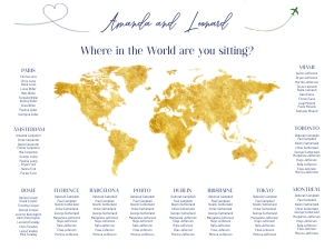 Gold World Map 18x24 design preview
