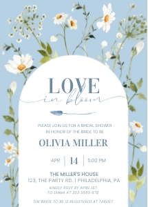 Love in Bloom Bridal shower invitation design preview