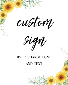 Sunflowers custom sign design preview