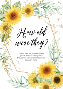 How old sunflowers 2: How old sunflowers sign and card
