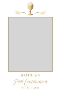 First Holy Communion photo booth frame design preview