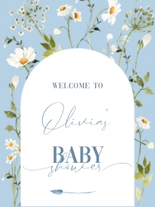 Welcome Baby Bloom Baby shower design preview