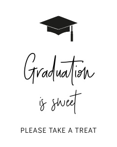 Graduation is sweet buffet sign 8x10 design preview