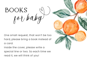 Clementine Books for Baby: oranges baby shower