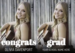 graduation fan with photo design preview