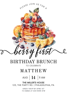 Little Berry brunch birthday design preview