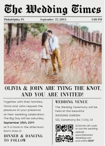 The wedding times invitation design preview