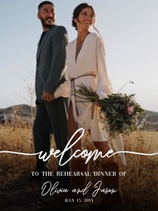 Welcome rehearsal Photo Sign Poster 18x24 design preview